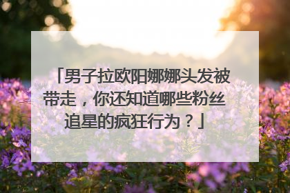 男子拉欧阳娜娜头发被带走,你还知道哪些粉丝追星的疯狂行为?