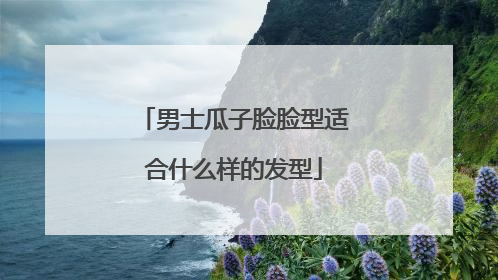 男士瓜子脸脸型适合什么样的发型