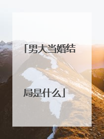 男大当婚结局是什么