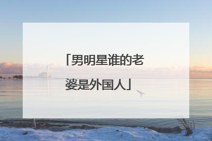 男明星谁的老婆是外国人