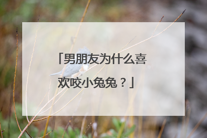 男朋友为什么喜欢咬小兔兔?