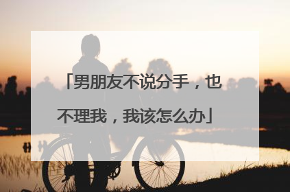 男朋友不说分手,也不理我,我该怎么办