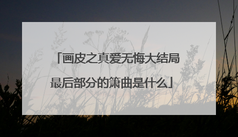 画皮之真爱无悔大结局最后部分的箫曲是什么
