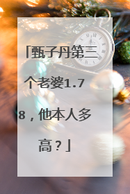 甄子丹第三个老婆1.78,他本人多高?