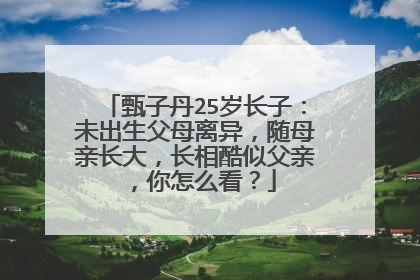 甄子丹25岁长子:未出生父母离异,随母亲长大,长相酷似父亲,你怎么看?