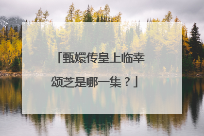 甄嬛传皇上临幸颂芝是哪一集?