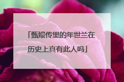 甄嬛传里的年世兰在历史上真有此人吗