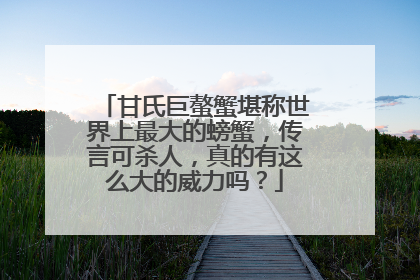 甘氏巨螯蟹堪称世界上最大的螃蟹，传言可杀人，真的有这么大的威力吗？