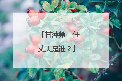 甘萍第一任丈夫是谁?