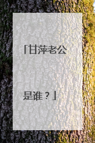 甘萍老公是谁？