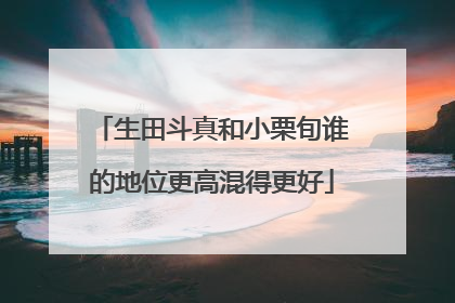 生田斗真和小栗旬谁的地位更高混得更好