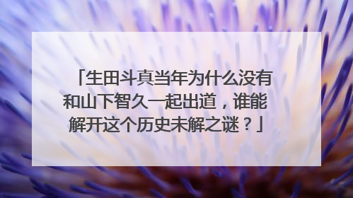 生田斗真当年为什么没有和山下智久一起出道,谁能解开这个历史未解之谜?