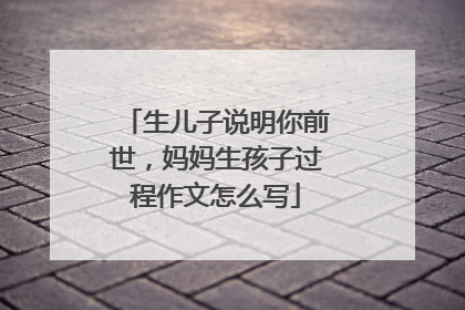 生儿子说明你前世,妈妈生孩子过程作文怎么写