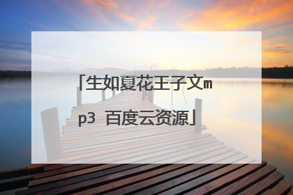 生如夏花王子文mp3 百度云资源