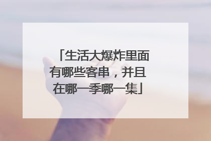 生活大爆炸里面有哪些客串，并且在哪一季哪一集