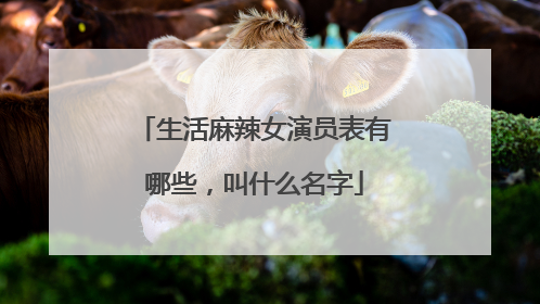 生活麻辣女演员表有哪些，叫什么名字