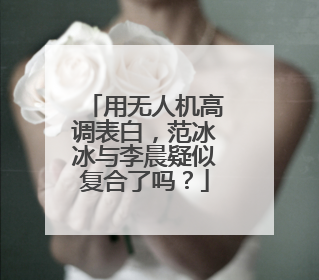 用无人机高调表白,范冰冰与李晨疑似复合了吗?