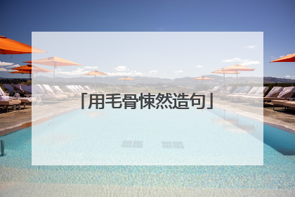 用毛骨悚然造句