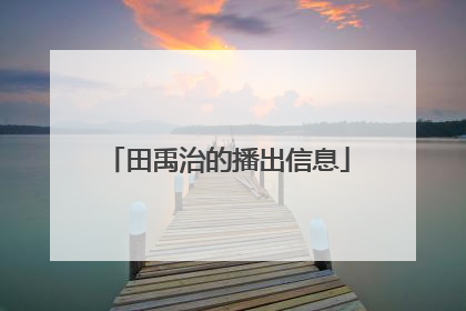 田禹治的播出信息