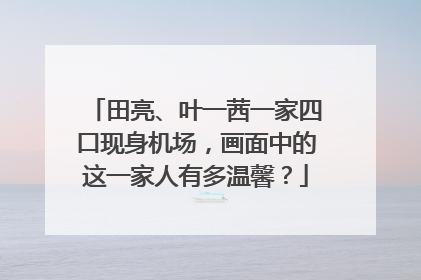 田亮、叶一茜一家四口现身机场，画面中的这一家人有多温馨？