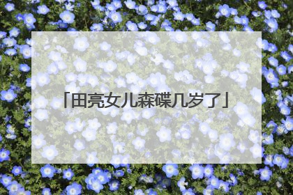 田亮女儿森碟几岁了