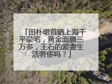 田朴珺首晒上海千平豪宅，黄金面膜三万多，王石的爱妻生活奢侈吗？