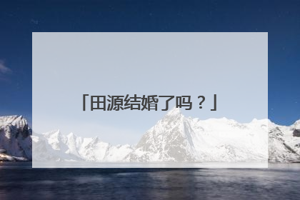 田源结婚了吗？