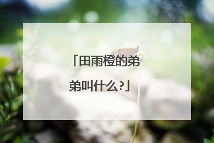 田雨橙的弟弟叫什么?