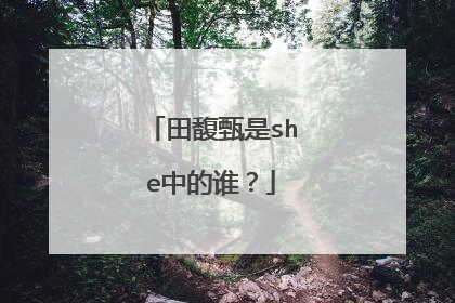 田馥甄是she中的谁?