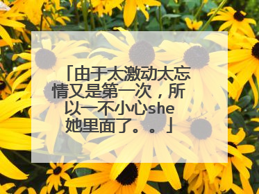 由于太激动太忘情又是第一次,所以一不小心she她里面了。。