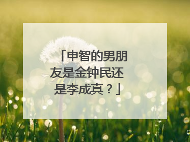 申智的男朋友是金钟民还是李成真?