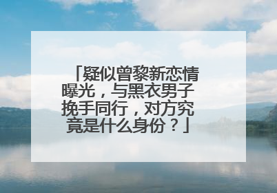 疑似曾黎新恋情曝光，与黑衣男子挽手同行，对方究竟是什么身份？