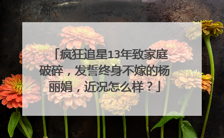 疯狂追星13年致家庭破碎，发誓终身不嫁的杨丽娟，近况怎么样？