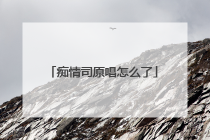 痴情司原唱怎么了