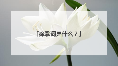 痒歌词是什么？