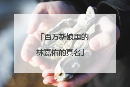 百万新娘里的林嘉佑的真名