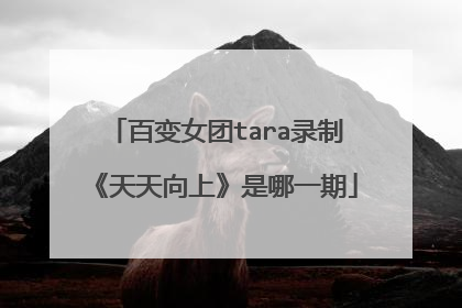 百变女团tara录制《天天向上》是哪一期