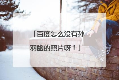 百度怎么没有孙羽幽的照片呀!