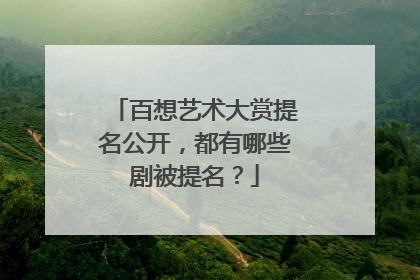 百想艺术大赏提名公开，都有哪些剧被提名？