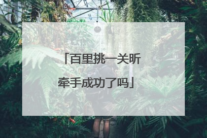百里挑一关昕牵手成功了吗