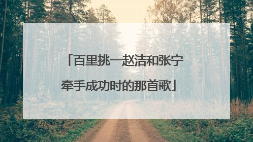 百里挑一赵洁和张宁牵手成功时的那首歌