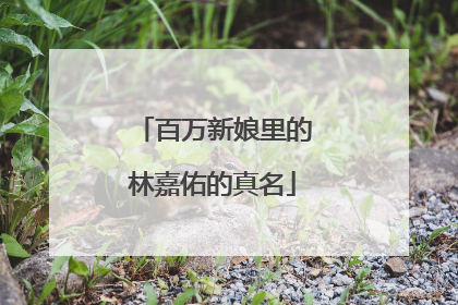 百万新娘里的林嘉佑的真名