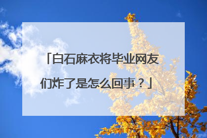 白石麻衣将毕业网友们炸了是怎么回事?