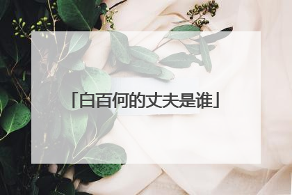 白百何的丈夫是谁