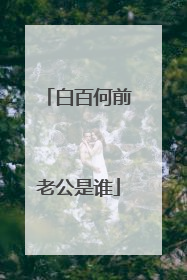 白百何前老公是谁