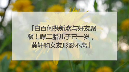 白百何携新欢与好友聚餐！曝二胎儿子已一岁，黄轩和女友形影不离