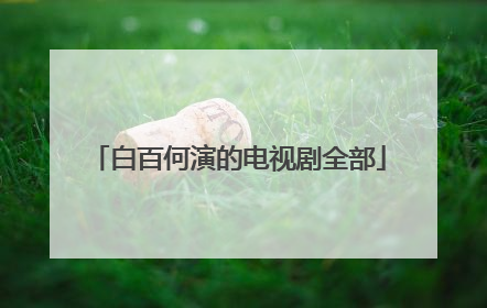 白百何演的电视剧全部