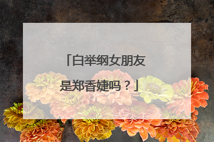 白举纲女朋友是郑香婕吗?