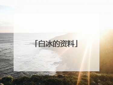 白冰的资料