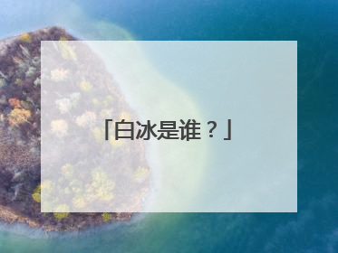白冰是谁?
